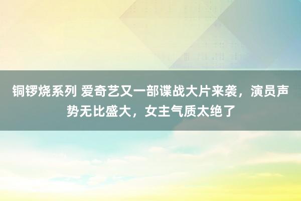 铜锣烧系列 爱奇艺又一部谍战大片来袭，演员声势无比盛大，女主气质太绝了