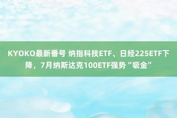 KYOKO最新番号 纳指科技ETF、日经225ETF下降，7月纳斯达克100ETF强势“吸金”