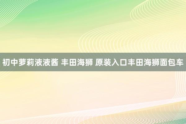 初中萝莉液液酱 丰田海狮 原装入口丰田海狮面包车