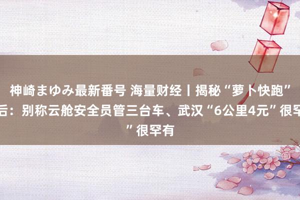 神崎まゆみ最新番号 海量财经丨揭秘“萝卜快跑”幕后：别称云舱安全员管三台车、武汉“6公里4元”很罕有