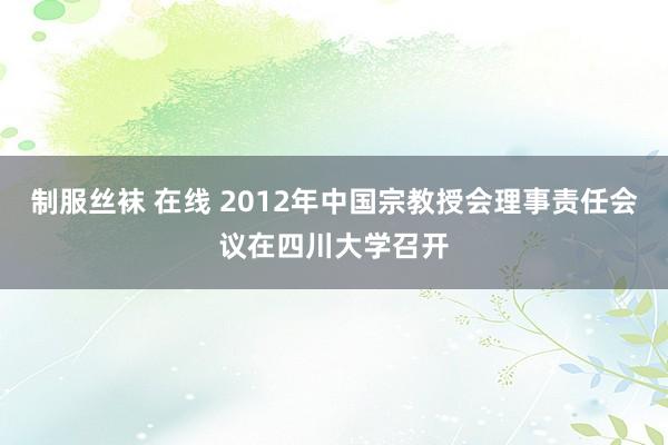 制服丝袜 在线 2012年中国宗教授会理事责任会议在四川大学召开