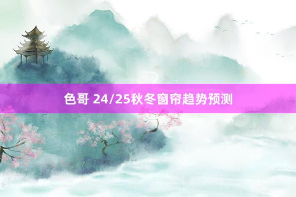 色哥 24/25秋冬窗帘趋势预测